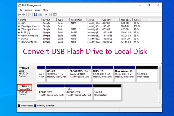 Convert USB Flash Drive to Local Disk [Step-by-Step Guide]