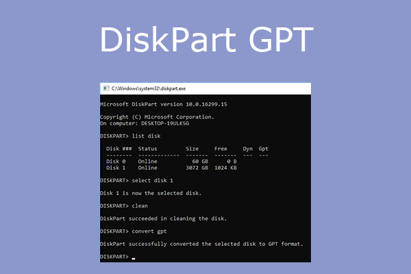 How to Use DiskPart to Convert MBR to GPT