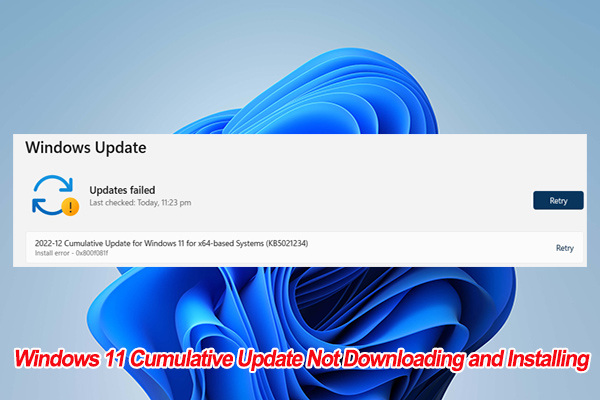 Windows 11 Cumulative Update Not Downloading/Installing? [Fixed]