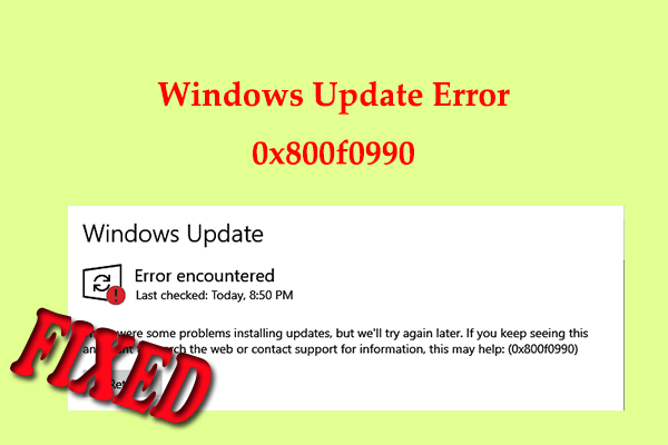 [Solved] How to Troubleshoot Windows Update Error 0x800f0990?