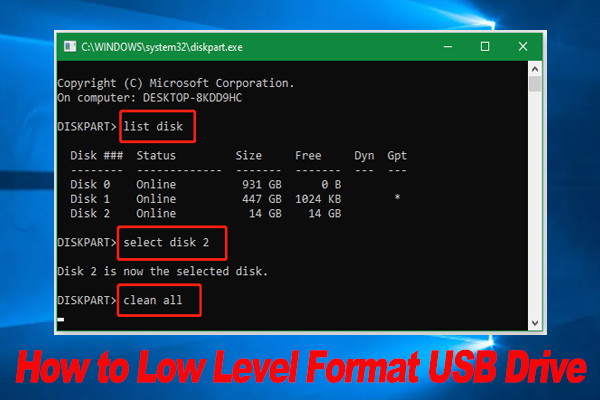 How to Low Level Format USB Drive on Windows 10/11? [3 Ways]