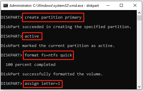 Create a new partition