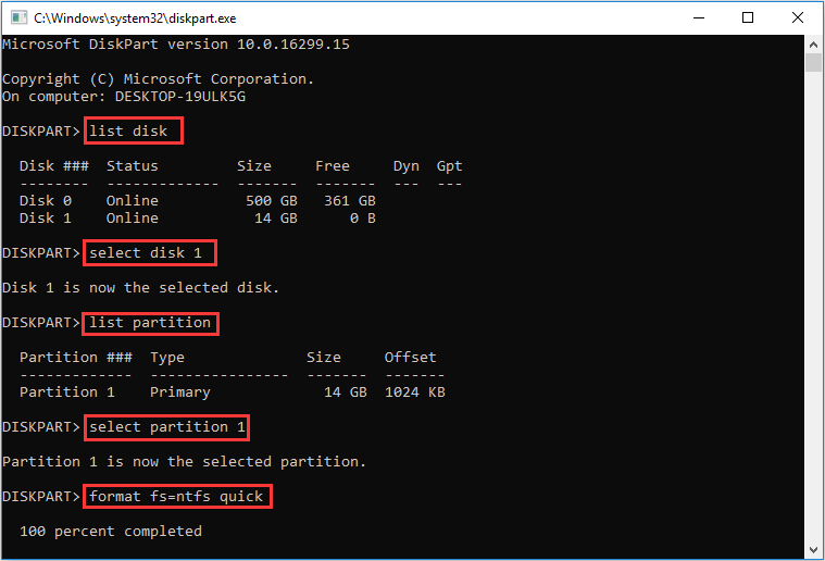 cmd format