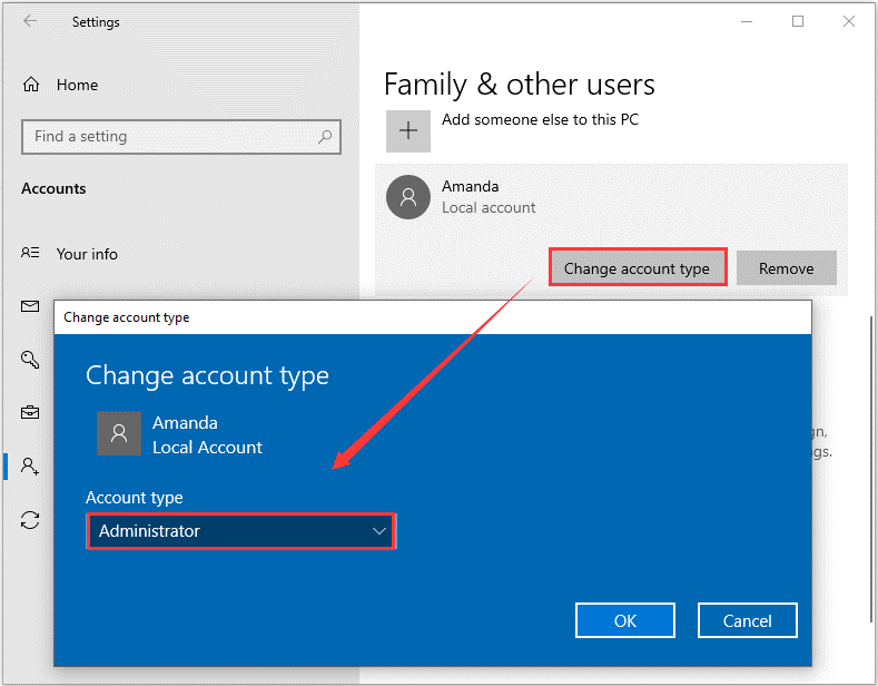 create a new administrator account