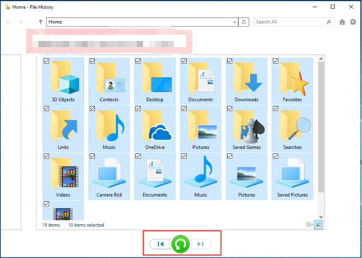 recover deleted files using File History