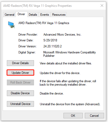 click Update driver