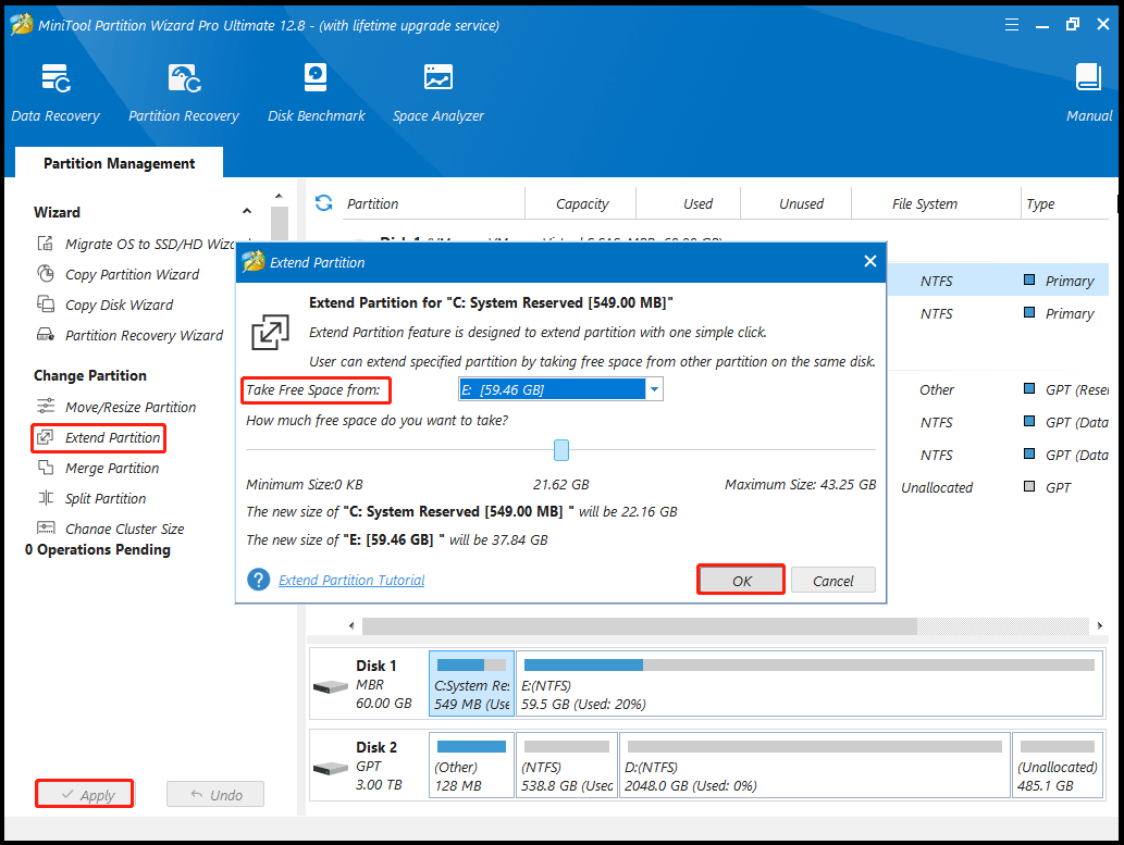 extend system reserved partition