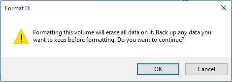 warning message