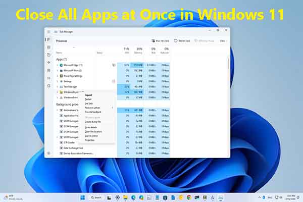 Close All Apps at Once in Windows 11 with the Top 5 Methods