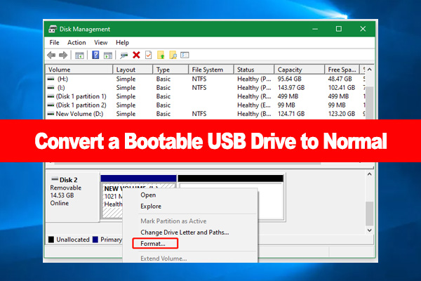 How to Convert a Bootable USB Drive to Normal? [4 Ways]