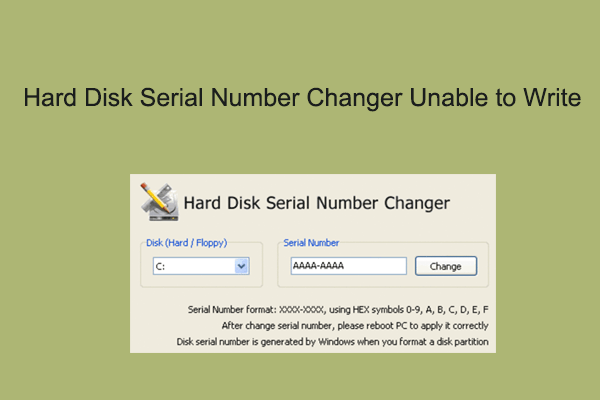 [Solved]Hard Disk Serial Number Changer Unable to Write