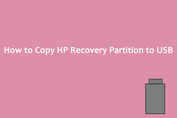 How to Copy HP Recovery Partition to USB in Windows 10?