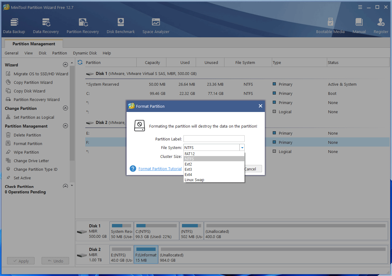 choose a file system