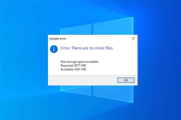 There Are No More Files Error on Windows 10 [5 Solutions]