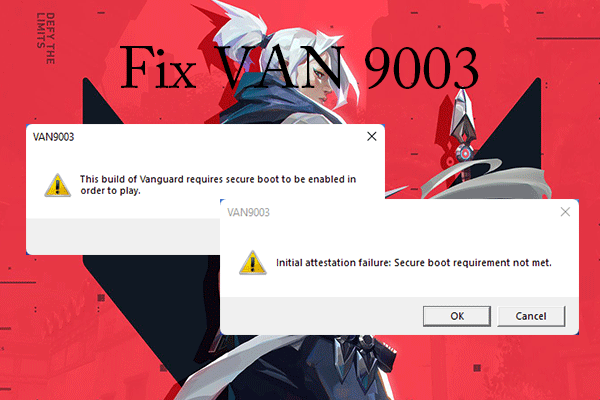 van 9003 valorant windows 11 error fix