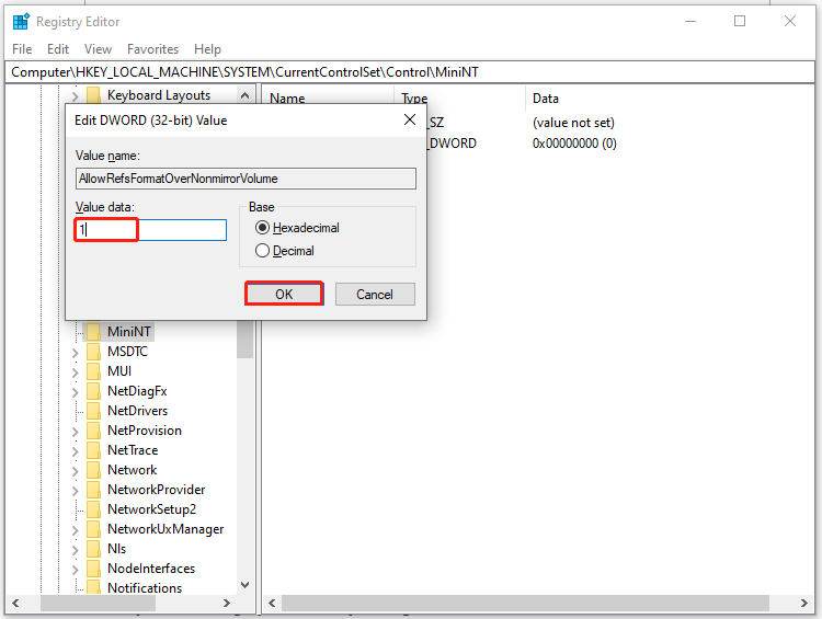 change nan worth data