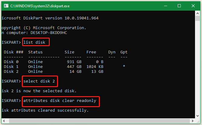 clear publication only utilizing DiskPart
