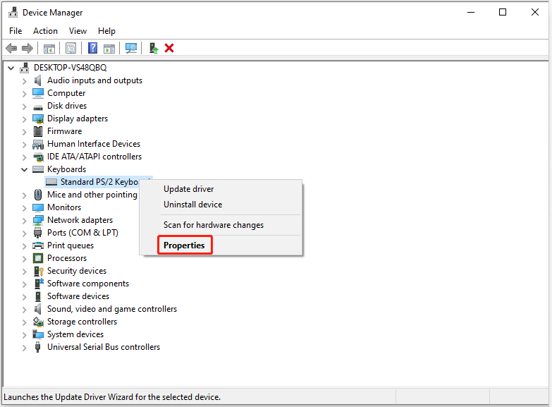 tap connected nan Update driver option