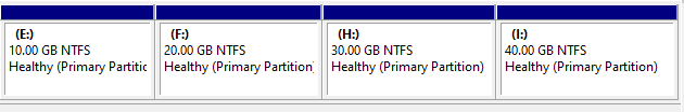 The non adjacent partitions are separated by different partitions