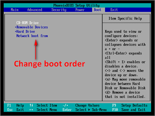 change bot order