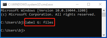 Rename SD card with CMD