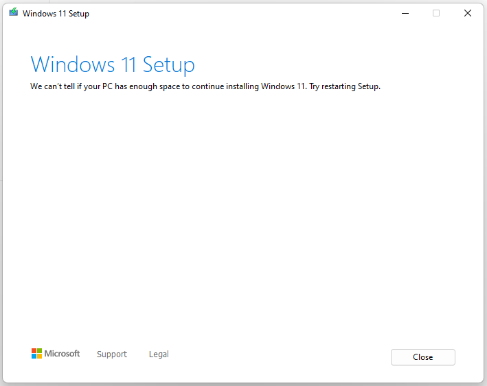 we can't show if your PC has capable abstraction to proceed installing Windows 11