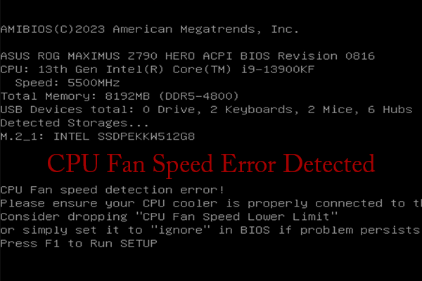 Resolve the CPU FAN ERROR PRESS F1 TO Run Setup prompt on a