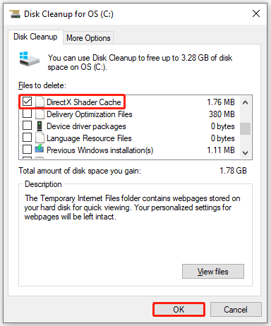 tick the DirectX Shader Cache option