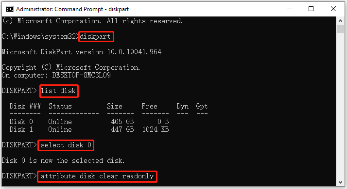 Remove write protection