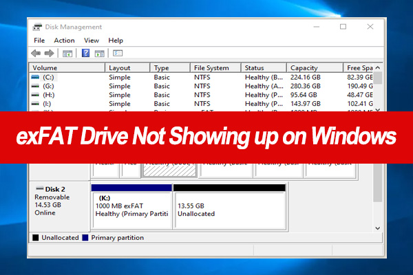exFAT Drive Not Showing up on Windows 11/10? [Fixed]