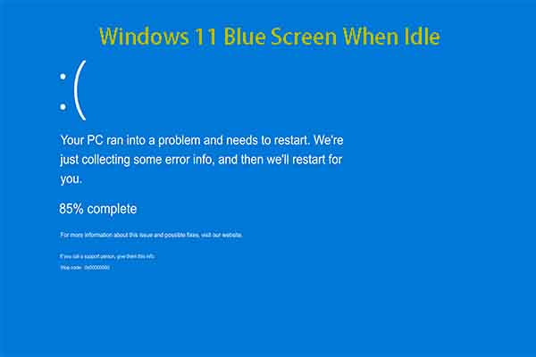 Fix Windows 11 Blue Screen When Idle Without Data Loss