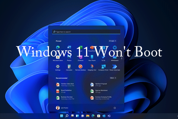 Windows 11 Not Booting/Loading/Staring/Turning on