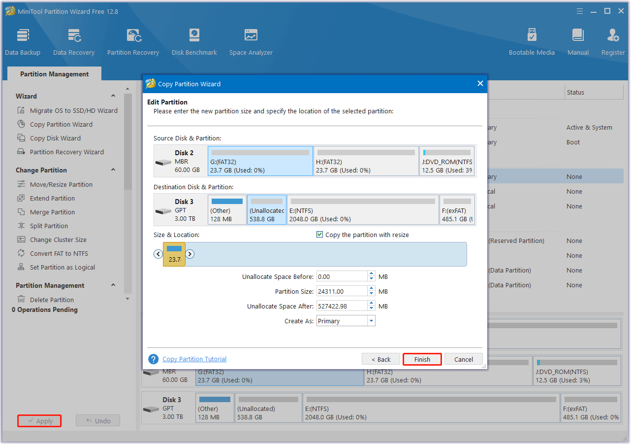 copy partition