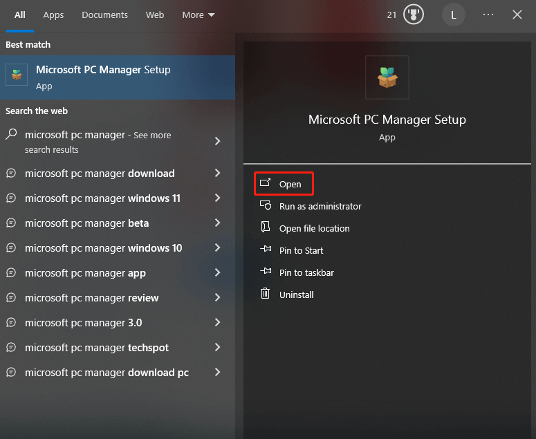 how to delete microsoft pc manager
