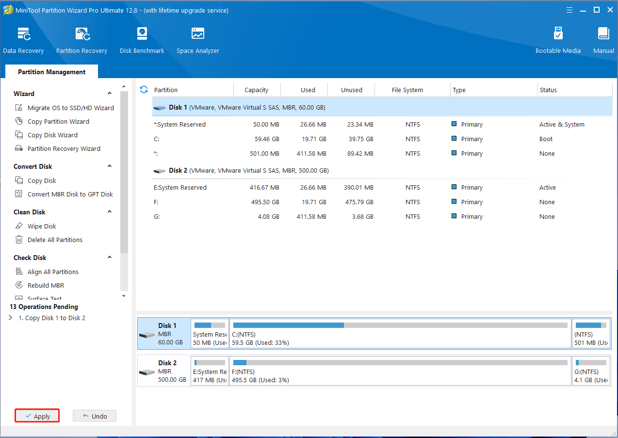 clone difficult disk utilizing MiniTool
