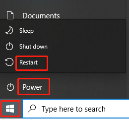 restart the computer