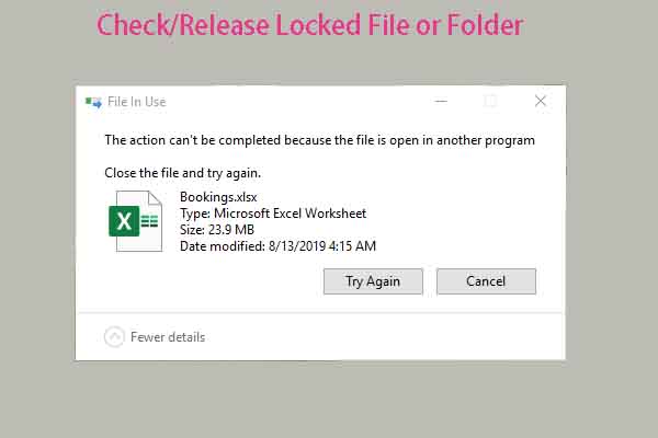 Check/Release Locked File or Folder with This Tutorial
