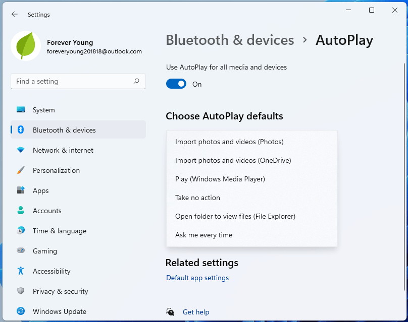 启用自动播放 Windows 11