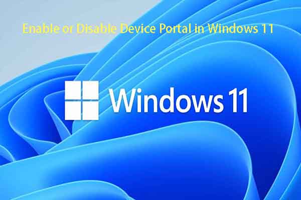 Enable or Disable Device Portal in Windows 11 [Detailed Steps]
