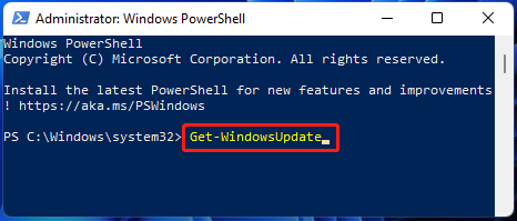 get windows update using PowerShell