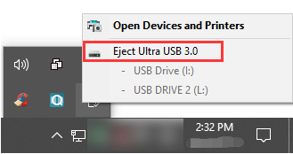 select eject Ultra USB 3.0