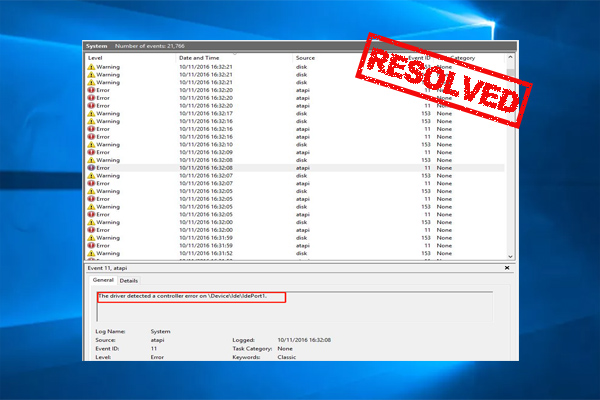 Fixed: Driver Detected Controller Error on \Device\Ide\IdePort1