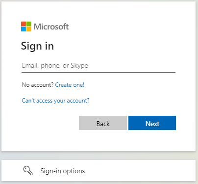 sign into Microsoft account