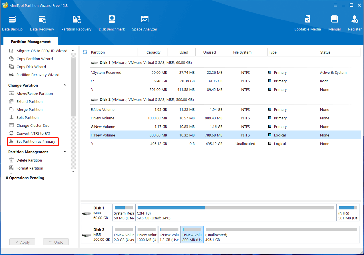 click Set Partition as Primary