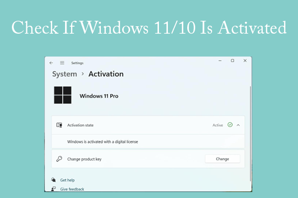 How to Check Windows 11/10 Activation Status image.