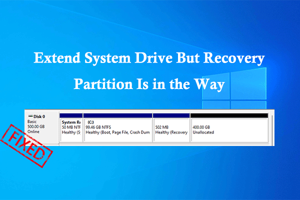 Windows 10 Can't Extend Volume Recovery Partition in the Way