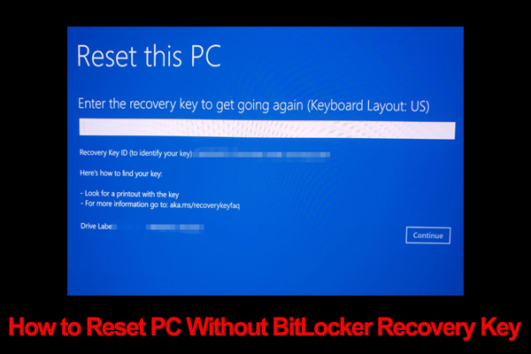How to reset pc without bitlocker recovery key full guide 