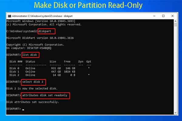 Make Disk or Partition Read-Only | Check Disk Partition Attributes