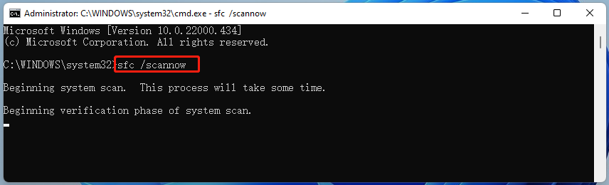 run SFC in Windows 11