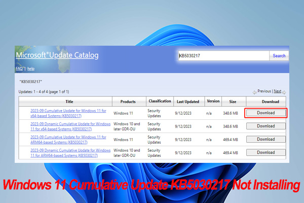 cumulative updates not installing windows 11